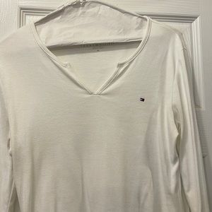 White tommy hilfiger long sleeve top like new